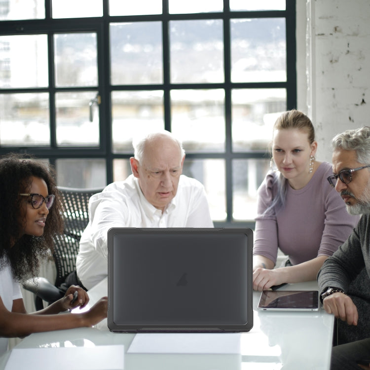 For MacBook Pro 13.3 inch A2338 Translucent Laptop Protective Case(Transparent Black) by buy2fix