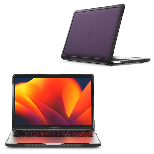 For MacBook Pro 13.3 inch A2338 Translucent Laptop Protective Case(Transparent Purple) by buy2fix