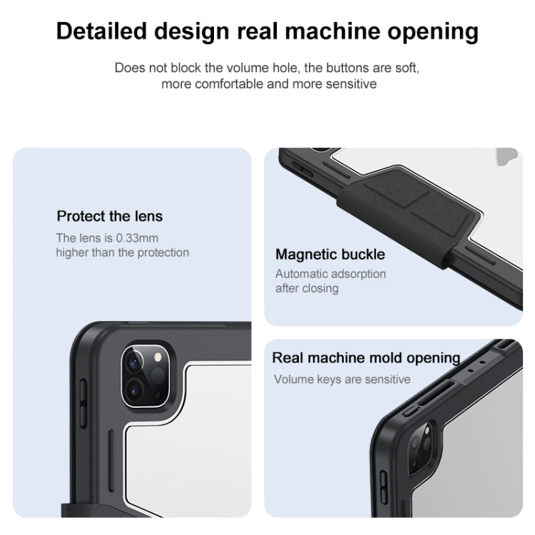 For iPad 2025 / 2022 Deformation Buckle Leather Smart Tablet Case(Black) by buy2fix