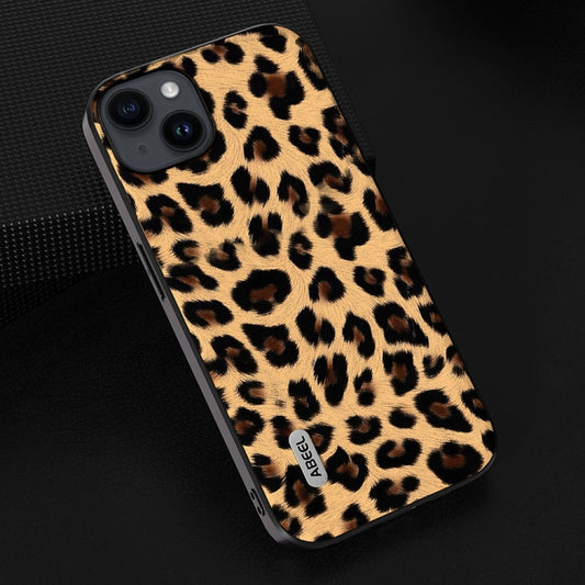 For iPhone 15 Plus ABEEL Black Edge Leopard Phone Case(Leopard Print) by buy2fix