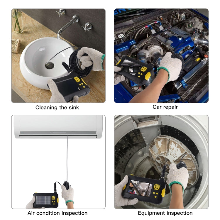 P30 3.9mm 1080P IP68 Waterproof 4.3 inch Screen Single Camera Digital Endoscope, Length:10m Hard Cable(Black) by buy2fix