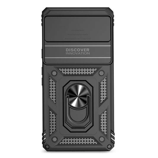 For Google Pixel 7a Sliding Camshield Holder Phone Case(Black) by buy2fix
