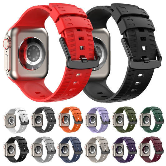 Tire Texture Silicone Watch Band For Apple Watch Ultra 49mm(Midnight Blue) by buy2fix