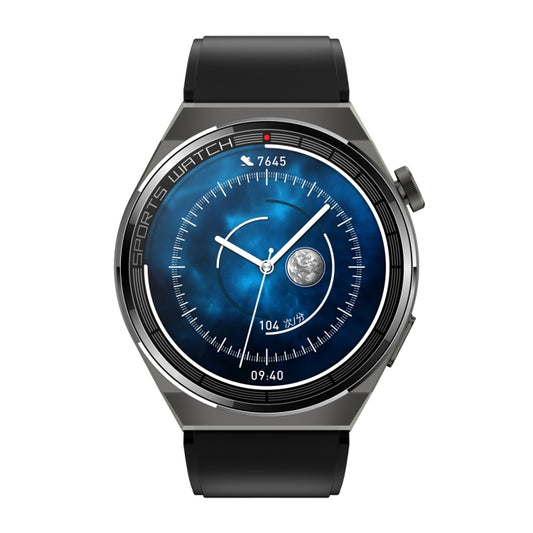 KT62 1.36 inch TFT Round Screen Smart Watch Supports Bluetooth Call/Blood Oxygen Monitoring, Strap:Silicone Strap(Black) by buy2fix