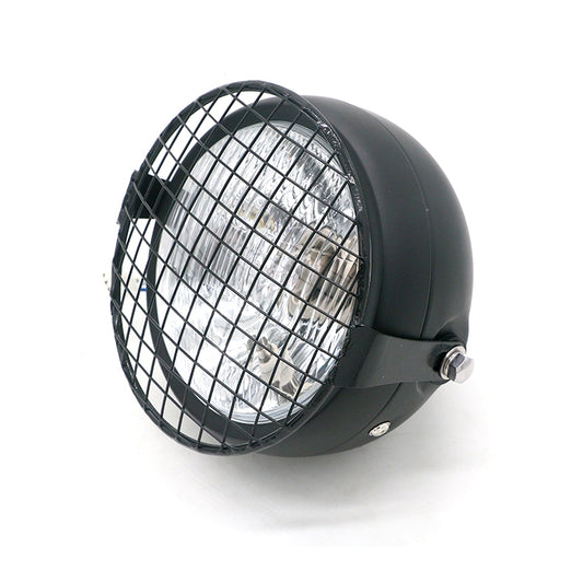Motorcycle Reticular Retro Lamp LED Headlight Modification Accessories for Halley / Honda CG125 / Suzuki GN125(White) by buy2fix