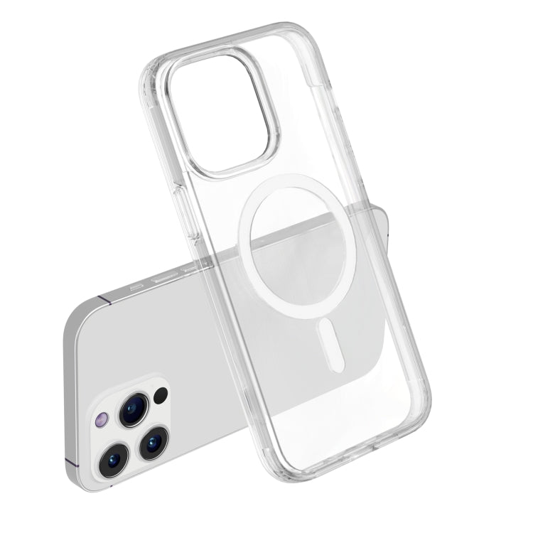 For iPhone 15 Pro Terminator Style Transparent MagSafe Magnetic Phone Case(Transparent) by buy2fix