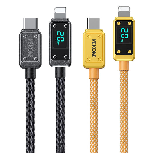 WK WDC-08 PD 20W USB-C/Type-C to 8 Pin Digital Display Data Cable, Length: 1m(Yellow) by WK