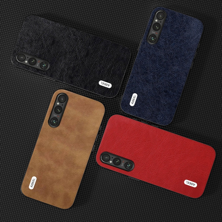 For Sony Xperia 1 V ABEEL Retro Litchi Texture PU Phone Case(Red) by buy2fix