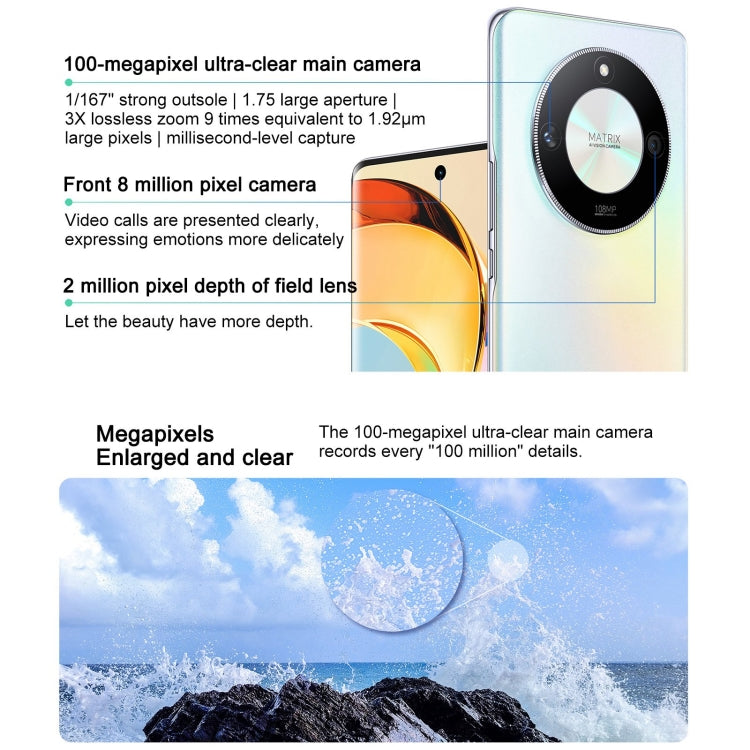 Honor X50 5G, 108MP Camera, 6.78 inch MagicOS 7.1.1 Snapdragon 6 Gen1 Octa Core up to 2.2GHz, Network: 5G, OTG, Not Support Google Play, Memory:12GB+256GB(Blue) by HONOR