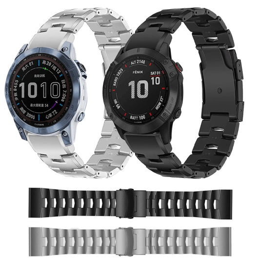 For Garmin Fenix 7 Pro 51mm Titanium Alloy Quick Release Watch Band(Black) by buy2fix