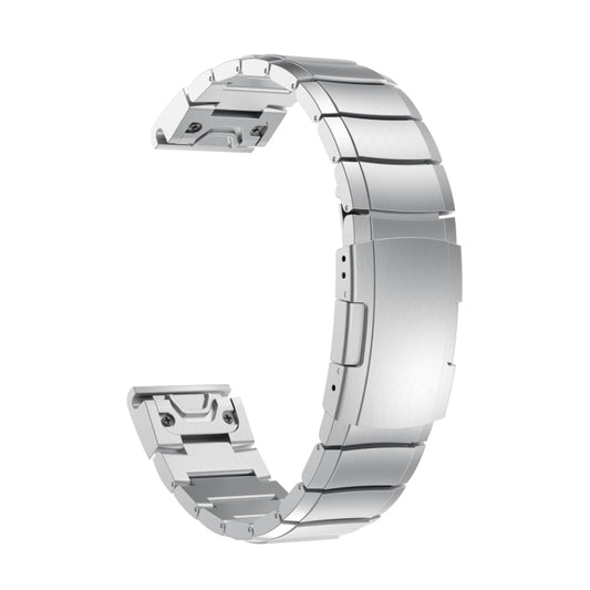For Garmin Epix Pro 47mm Tortoise Shell Stainless Steel Watch Band(Sliver) by buy2fix