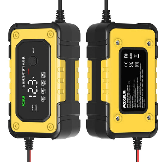 FOXSUR FBC1206E 6A 12V Car / Motorcycle Smart Battery Charger(UK Plug) by FOXSUR