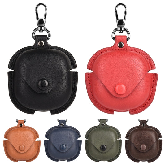 For Samsung Galaxy Buds Live / Pro Leather TWS Earphone Protective Case with Hook(Red) by buy2fix
