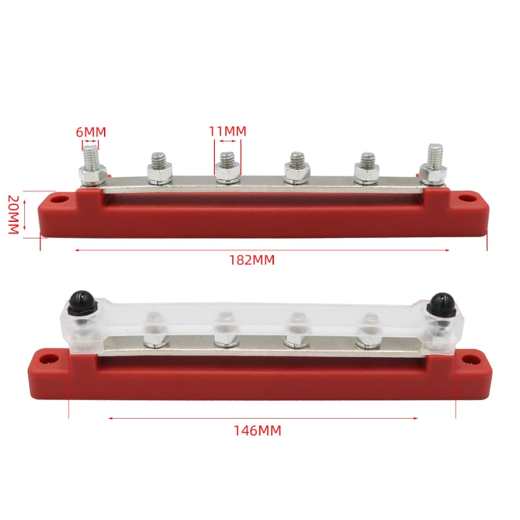 CP-3121-01 150A 48V RV Yacht Car Single-row 4-way Terminal Busbar by buy2fix
