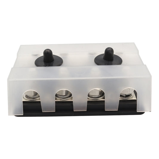 CP-3156 M8 RV Modified Yacht Double-row 4-way Busbar with Dust Cover by buy2fix