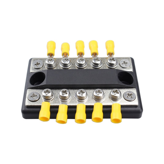 CP-4002 100A 48V RV Yacht Modified Double Row 5-way Busbar with 10pcs Terminals by buy2fix
