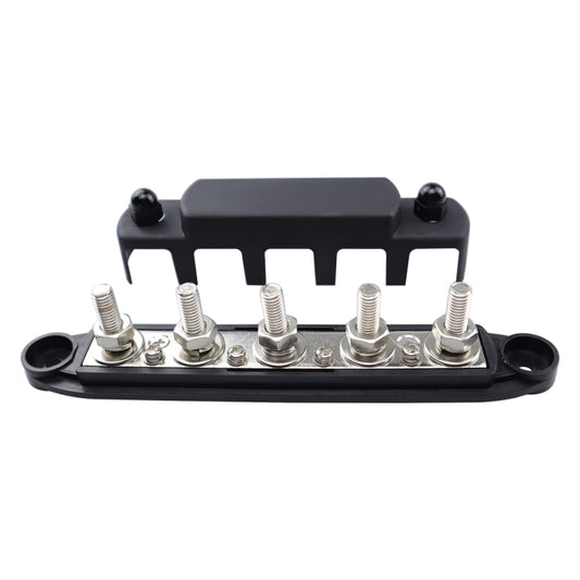CP-4122-01 RV Yacht M8 Single Row 5-way Power Distribution Block Busbar with Cover by buy2fix