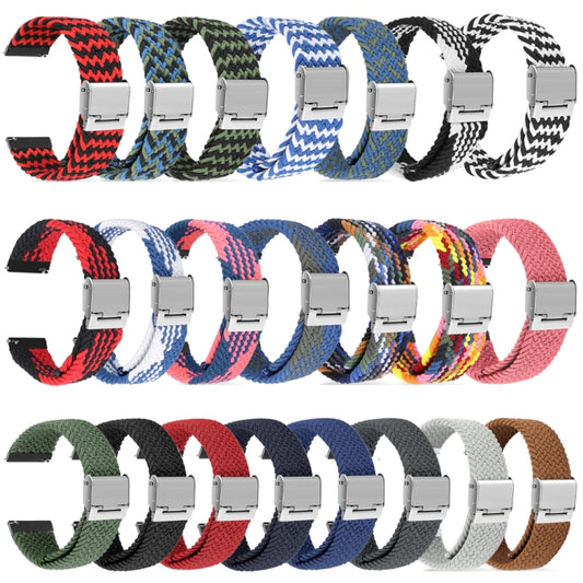 For Huawei Watch 4 / 4 Pro Nylon Braided Metal Buckle Watch Band(Z Pink White) by buy2fix