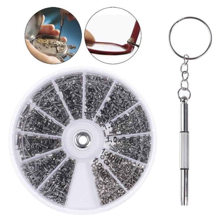 600pcs Micro Glasses Sunglasses Watch Glasses Case Crack Repair Kit Tool Kit with Screwdriver by buy2fix
