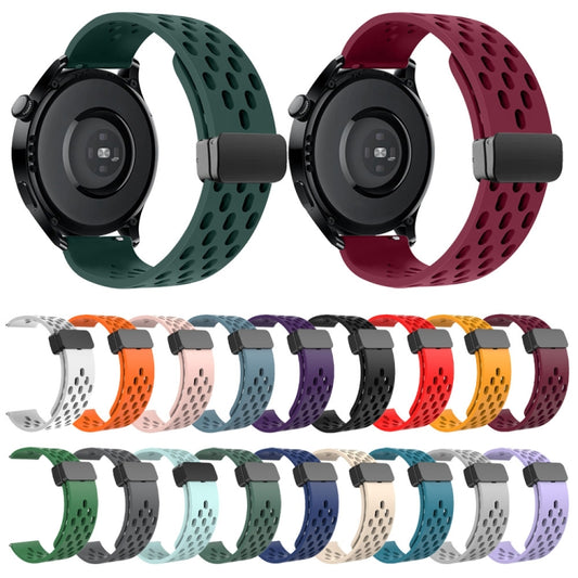 For Huawei Watch 4 / 4 Pro Magnetic Clasp Silicone Watch Band(Pine Green) by buy2fix