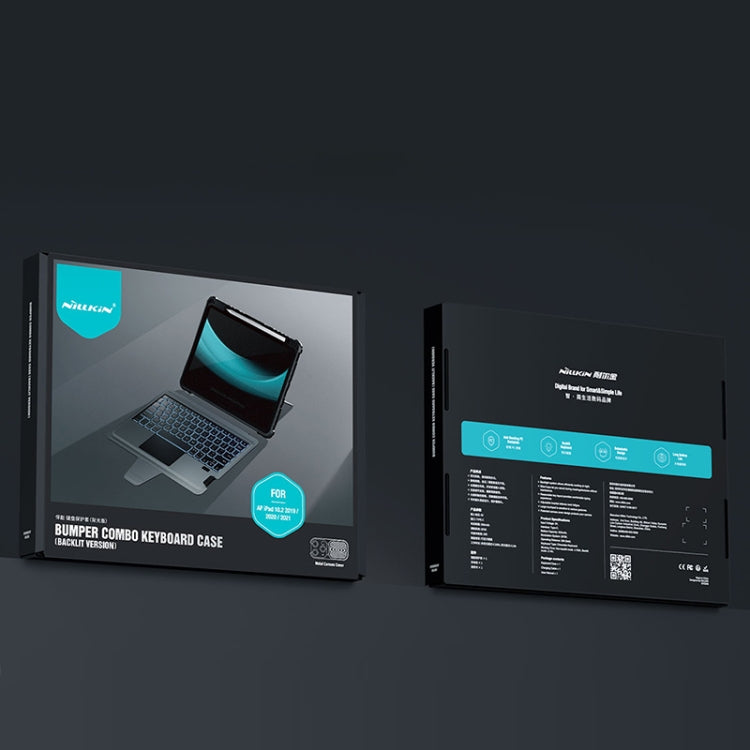 For iPad 10.2 2019/2020/2021 Nillkin Bumper Combo Keyboard Case with Backlight by NILLKIN