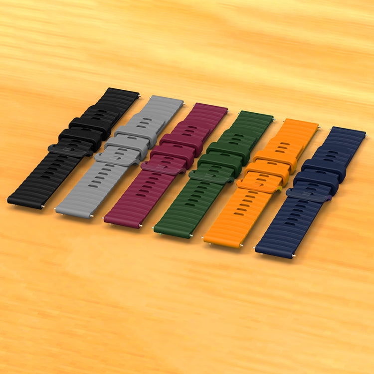 For Huawei Watch 4 / 4 Pro Wavy Dot Pattern Solid Color Silicone Watch Band(Grey) by buy2fix