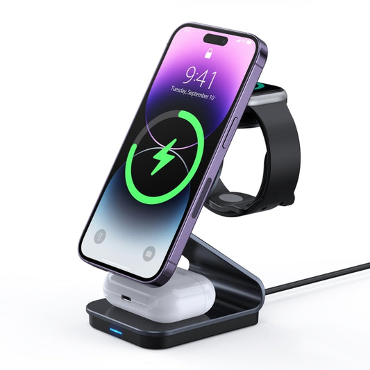 DUZZONA W15 15W 3 in 1 Transparent Magnetic Suction Wireless Charging Stand by DUZZONA