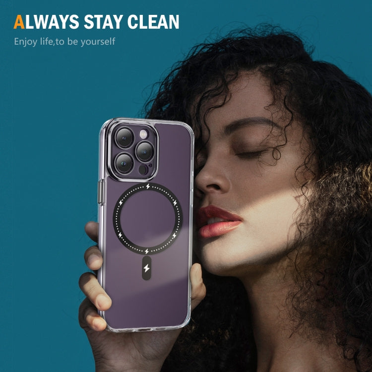 For iPhone 15 Pro Max Airbag Shockproof MagSafe Phone Case(Black) by buy2fix