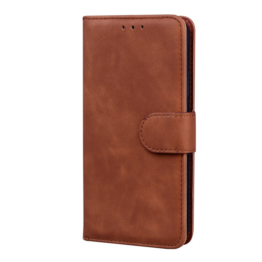 For Xiaomi Poco F5 Pro / Redmi K60 Skin Feel Pure Color Flip Leather Phone Case(Brown) by buy2fix
