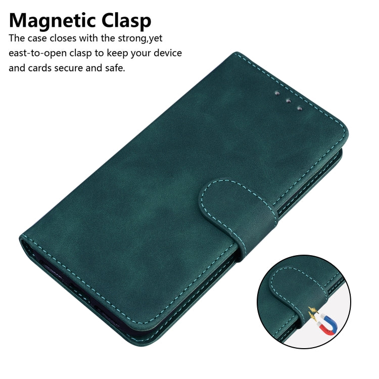 For OPPO Reno10 5G Global/Reno10 Pro Global Skin Feel Pure Color Flip Leather Phone Case(Green) by buy2fix