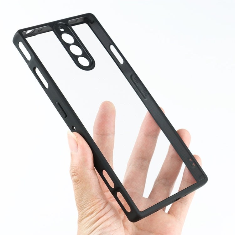 For ZTE nubia Red Magic 8 Pro/8 Pro+/8S Pro Frosted TPU + Transparent PC Phone Case(Black) by buy2fix