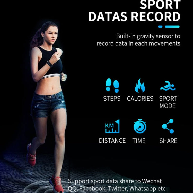 SPOVAN H02 1.14 inch TFT HD Screen Smart Bracelet Supports Blood Oxygen Monitoring/Sleep Monitoring(Black) by SPOVAN