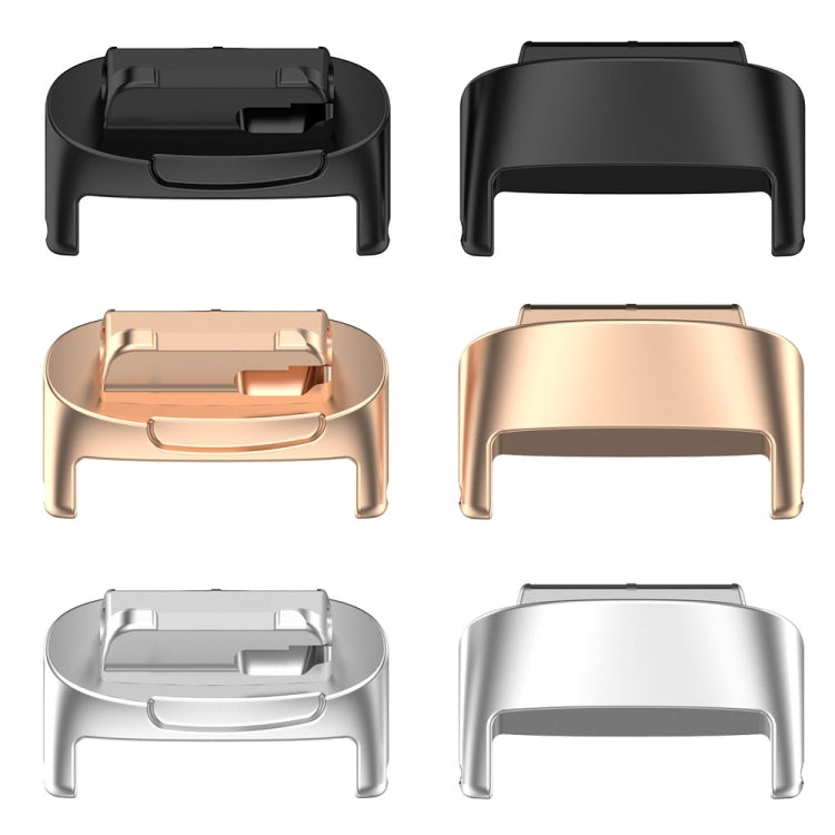 For Fitbit Inspire 3 1 Pair Stainless Steel Metal Watch Band Connector(Rose Gold) by buy2fix