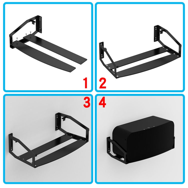 For Sonos Five Smart Speaker Wall-mounted Metal Bracket Hanger(White) by buy2fix