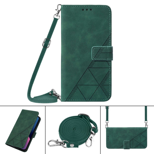 For Infinix Note 30 5G / X6711 Crossbody 3D Embossed Flip Leather Phone Case(Dark Green) by buy2fix