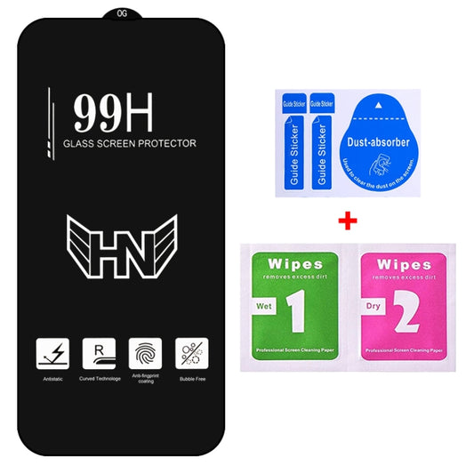 For iPhone 15 Pro Max 25pcs High Aluminum Large Arc Full Screen Tempered Glass Film by buy2fix