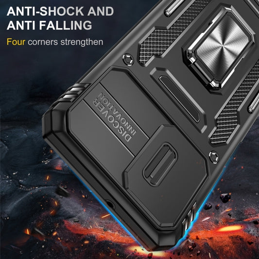 Motorola Moto G73 Armor PC + TPU Camera Shield Phone Case(Black) by buy2fix
