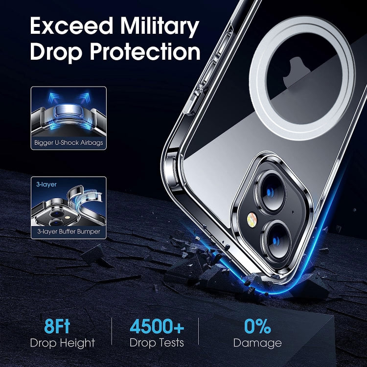 For iPhone 13 LK Crystal Clear MagSafe Magnetic Phone Case(Transparent) by buy2fix