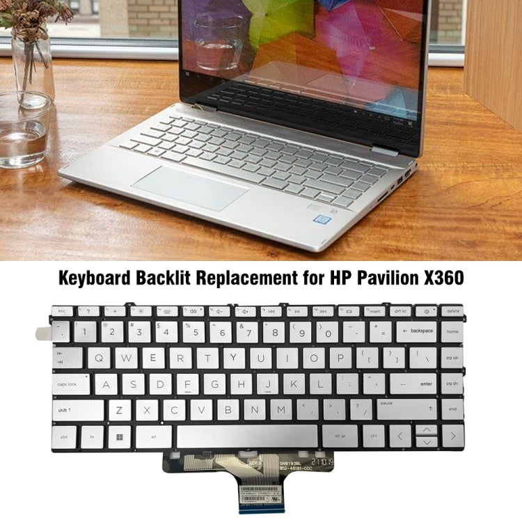 For HP Pavilion X360 / 14-DW US Version Backlight Keyboard by buy2fix