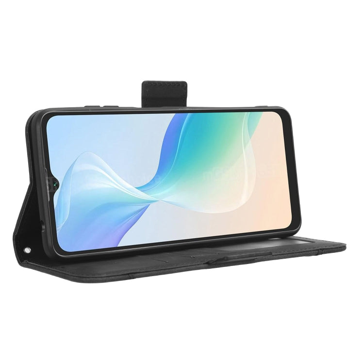 For Blackview Oscal C30 / C30 Pro Skin Feel Calf Texture Card Slots Leather Phone Case(Black) by buy2fix