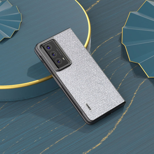 For Honor Magic V2 ABEEL Diamond Series Black Edge Phone Case(Silver) by buy2fix