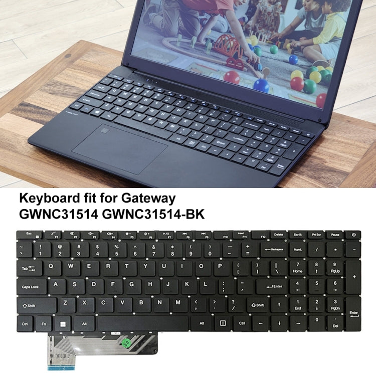 For Gateway GWNC31514 N15CS9/X317H US Version Laptop Keyboard(Black) by buy2fix