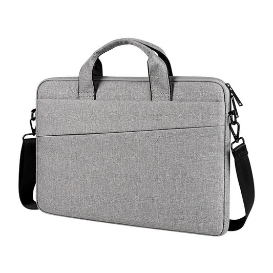 For 13.3 inch ST01S Waterproof Oxford Laptop Diagonal Shoulder Handbag(Light Grey) by buy2fix