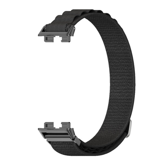 For Huawei Band 8 / 9 / 10 Mijobs Nylon Breathable Watch Band(Black) by MIJOBS