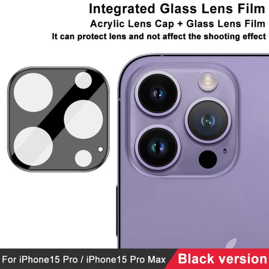 For iPhone 15 Pro / 15 Pro Max imak High Definition Integrated Glass Lens Film Black Version by imak