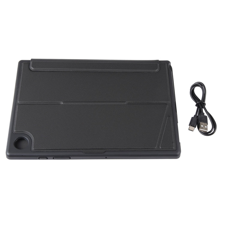 TA08B-AS Pivot Backlight Lower Pen Slot Bluetooth Keyboard Leather Case For Samsung Galaxy Tab A8 10.5/X205/X200(Black) by buy2fix