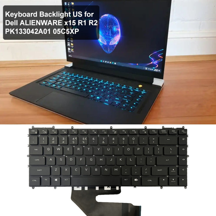 For Dell Alienware x15 R2 / R1 US Version Backlight Laptop Keyboard(Black) by buy2fix