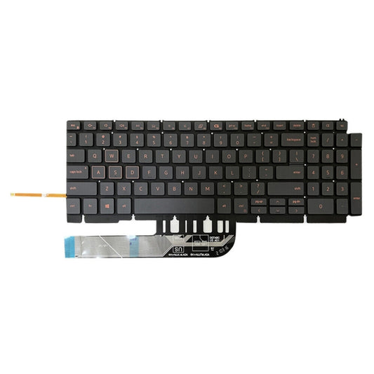 For Dell Inspiron G15 5510 5511 5515 5520 US Version Orange Backlight Laptop Keyboard(Black) by buy2fix