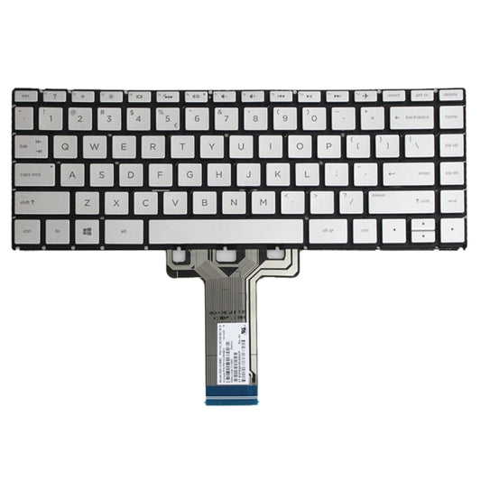 For HP 14M-BA 14-BS US Version Laptop Backlight Keyboard(Silver) by buy2fix