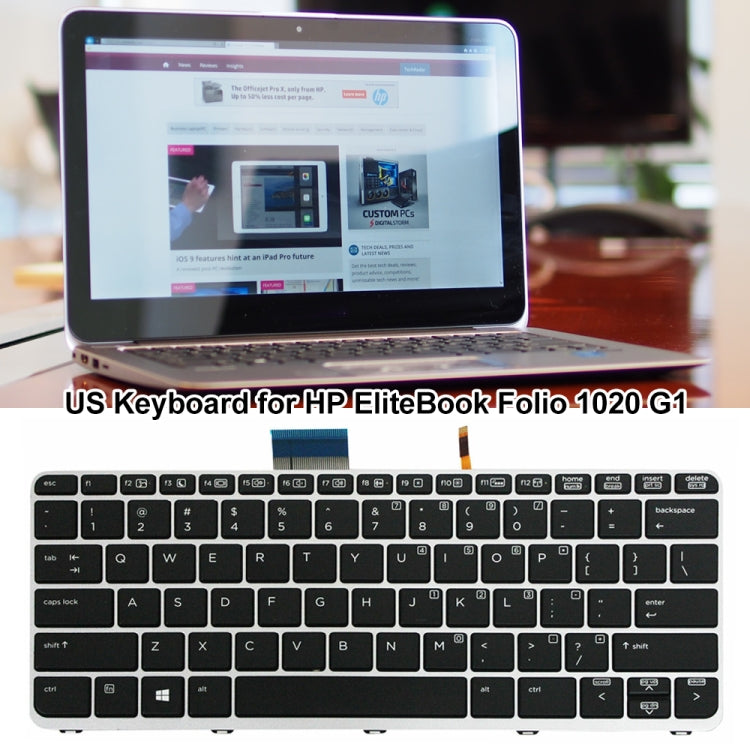 For HP Elitebook 1020 G1 US Version Laptop Backlight Keyboard by buy2fix